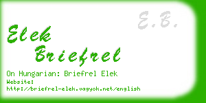 elek briefrel business card